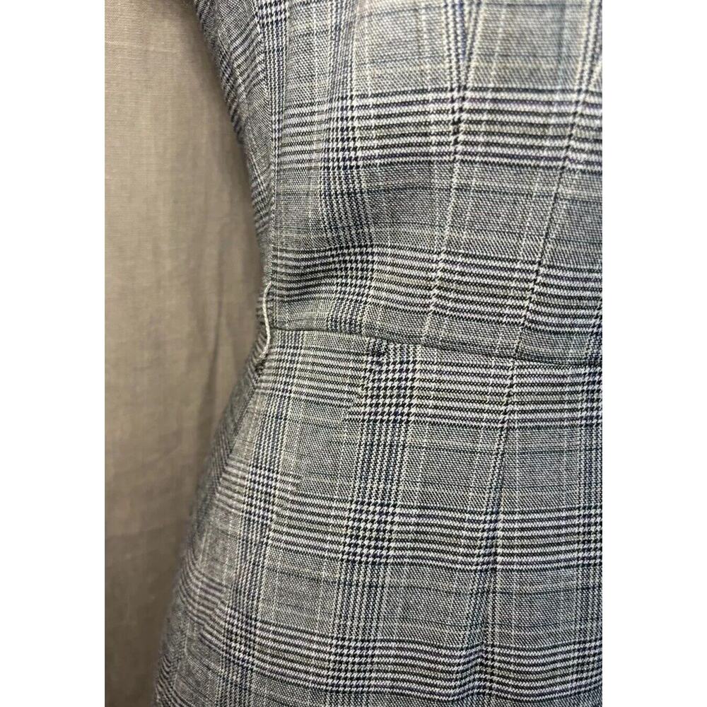 Banana Republic NWT Gray Plaid Square Neck Sheath Dress Size 0 Petite - Picture 14 of 16